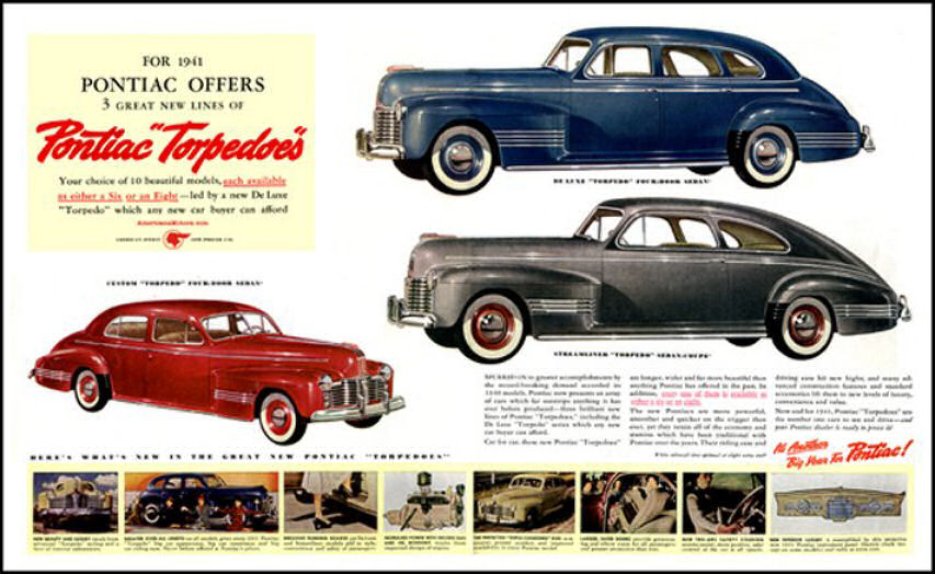 1941 Pontiac Auto Advertising